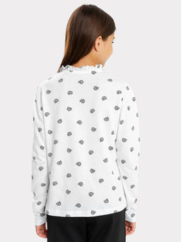 Джемпер для девочек белого цвета с принтом в виде букв - Mark formelle фото 3