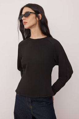 Ac?k Sar? Kal?n Sardonsuz Belden Oturmal? Bisiklet Yaka Orme Sweatshirt TWOAW26SW00068 - Trendyolmilla фото 12