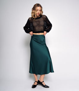 Юбка #КТ2103, изумрудный - Dommod фото 4