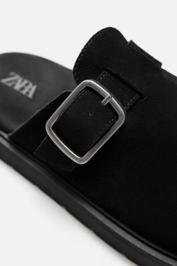 LEATHER BUCKLE CLOGS - Zara фото 4