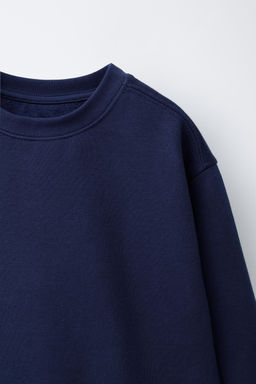 SUDADERA B?SICA TEXTO Y ETIQUETA / Azul - Zara фото 3