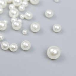 Декор для творчества пластик «Шарики-бусинки. Сливки», d=3-8 мм, набор 10 г