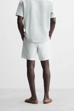 COTTON/LINEN BERMUDA SHORTS - Zara фото 3