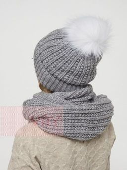 Комплект (шапка, снуд) 202-8704. 125 св.серый