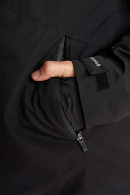 Водоотталкивающее водонепроницаемое пальто приталенного кроя DeFactoFit с капюшоном и молнией  фото 9