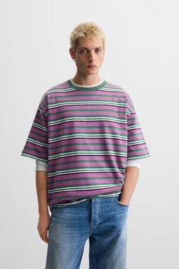 STRIPED JACQUARD T-SHIRT - Zara фото 2