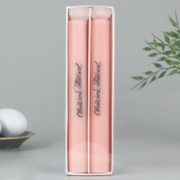 Свечи высокие с нанесением Светлой Пасхи!, 2 шт., роз., 9 х 2.1 х 2.1 см - Семейные традиции фото 3