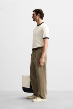 BASIC CONTRAST RIB T-SHIRT - Zara фото 12