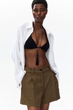Pantal?n corto con pliegues - H&m фото 2