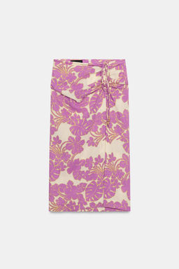 FALDA MIDI ESTAMPADA ABERTURA / 118 - Zara фото 6