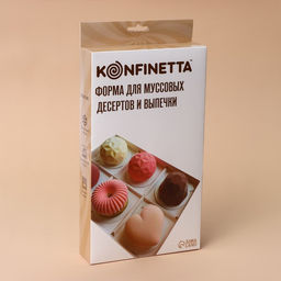 Форма для муссовых десертов и выпечки KONFINETTA Ежевика, силикон, 29?16?2,5 см, 35 ячеек (2,8?2,5 см), цвет белый фото 8