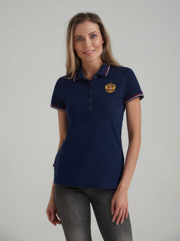 Поло женское RUSSIA 65L-RR-1784 RED-N-ROCKS