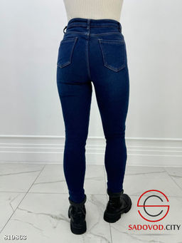 Джинсы с высокой посадкой с начёсом - Bruno фото 3