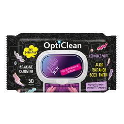 Салфетки влажные «OptiClean» для экранов, 50 шт.