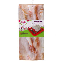 Коврик для сушки посуды 38*50см "Мрамор" оранжевый