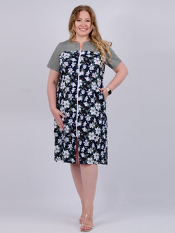 Халат "Дороти 2" цветы, трикотаж