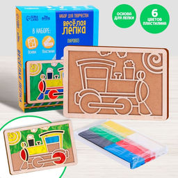 Пластилиновые картинки Паровоз 210х148 мм