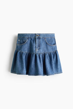 Falda denim con vuelo