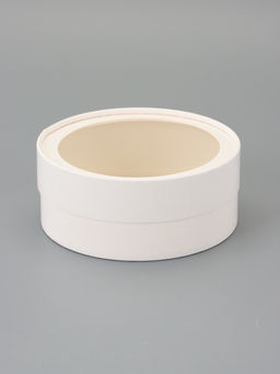 Набор подарочных коробок 3 в 1 круглые с окном, завальцованные, белые, 20×18×15 см