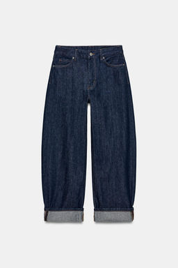 JEANS ZW COLLECTION BALLOON TIRO MEDIO / Azul - Zara фото 4