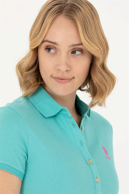 Женское мятное трикотажное платье - U.s. polo assn фото 2