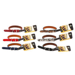 Пэт тойс (Pet toys) Ошейник для собаки Рептилия 1,5х39см, металлическая застежка, под кожу, металл декор, на картоне, цвета в ассортименте: красный, бордовый, синий, черный, коричневый, черно-белый (Китай)  фото 4