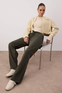 Bej More Sustainable %100 Tencel Beli Lastikli Yuksek Bel Jeans TWOSS24JE00203 - Trendyolmilla фото 34