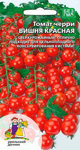 Томат ВИШНЯ КРАСНАЯ Сверхурожай! Отлично подходит для цельноплодного консервирования кистями!