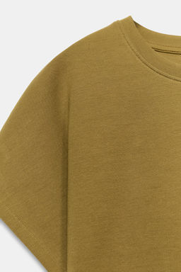 CAMISETA INTERLOCK MANGA JAPONESA / Oliva - Zara фото 9
