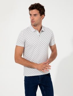 A__k Gri Polo Yaka T-Shirt