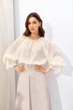 Блуза 4324 (молоко) - Lyushe фото 3