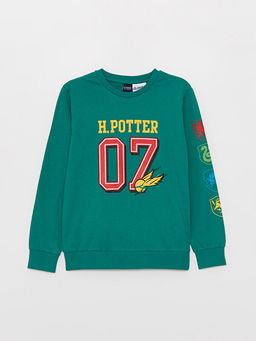Bisiklet Yaka Harry Potter Bask?l? Uzun Kollu Erkek ?ocuk Ti??rt