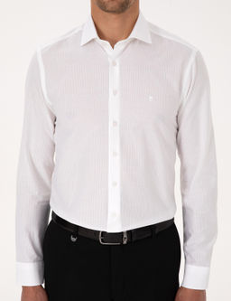 Beyaz Slim Fit Uzun Kollu G_mlek - Pierre cardin фото 6