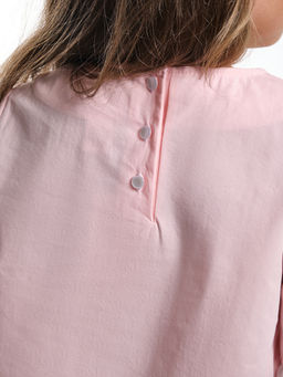 Платье для девочки хлопок UD 4833 крем розовый - Mini maxi фото 7