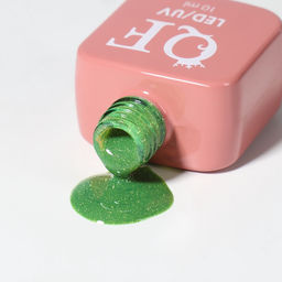 Гель лак для ногтей, неоновый, светоотражающий, трехфазный, 10 мл, LED/UV, зелёный (14)