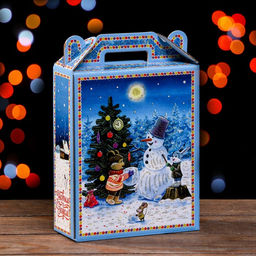 Цена за 5 шт. Подарочная коробка Праздник к нам приходит 16,8 х 7 х 25 см - Simaland фото 2