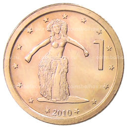 Монета 1 цент 2010 года Острова Кука