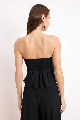 Siyah Dantel Detayl? Yoryo Sifon Bluz TPRSS26BZ00050