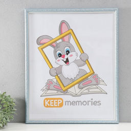 Фоторамка пластик "Винтаж" 40х50 см, голубой (пластик. экр)