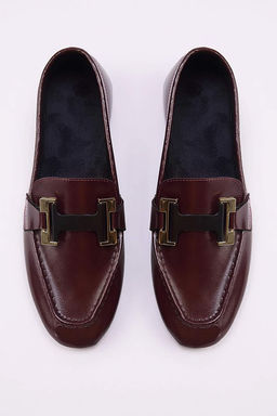 Bordo Toka Detayl? Kad?n Loafer TAKSS26LA00009