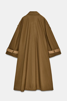 ZW COLLECTION LONG CONTRAST TRENCH COAT - Zara фото 8