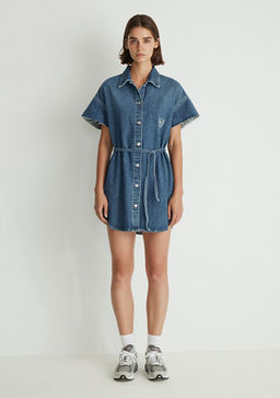 Nika Kolej Indigo Mavisi Jean Elbise  фото 2