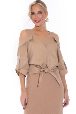 Платье Морской бриз (бежевый) - Эльза фото 4