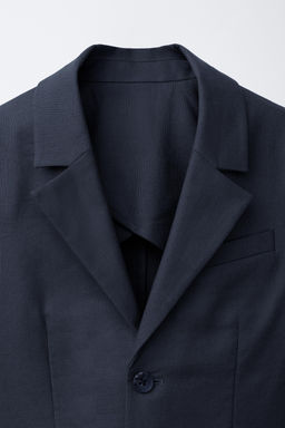 BLAZER TRAJE CON ALGOD?N Y LINO / Marino - Zara фото 3
