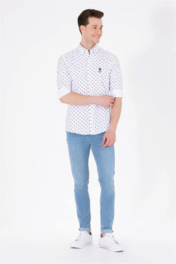 Мужская белая рубашка с длинным рукавом - U.s. polo assn фото 11