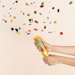 Цена за 2 шт. Хлопушка пружинная «Круги», ассорти из фольги, 20 см