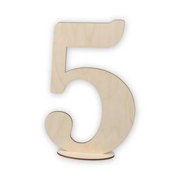 Заготовка для декорирования Mr. Carving ВД-386 Цифры на подставке фанера 7.5 х 20.6 х 30 см Цифра 5