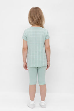 К 1641/голубая дымка,двойная клетка пижама дет