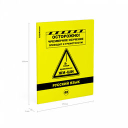 Цена за 5 шт. Тетрадь общая ученическая с пластиковой обложкой на скобе ErichKrause Be Informed, Русский язык, 48 листов, линейка  фото 4