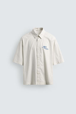 CAMISA RAYAS ESTAMPADO COMBINADO / Blanco - Zara фото 8